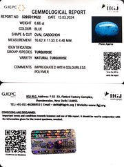 6.66/CT Natural Govt. Lab Certified Turquoise-1221
